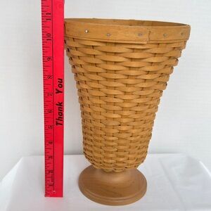 Longaberger Basket Vase & Protector 2003 Collectors Club Signed BB Gorgeous